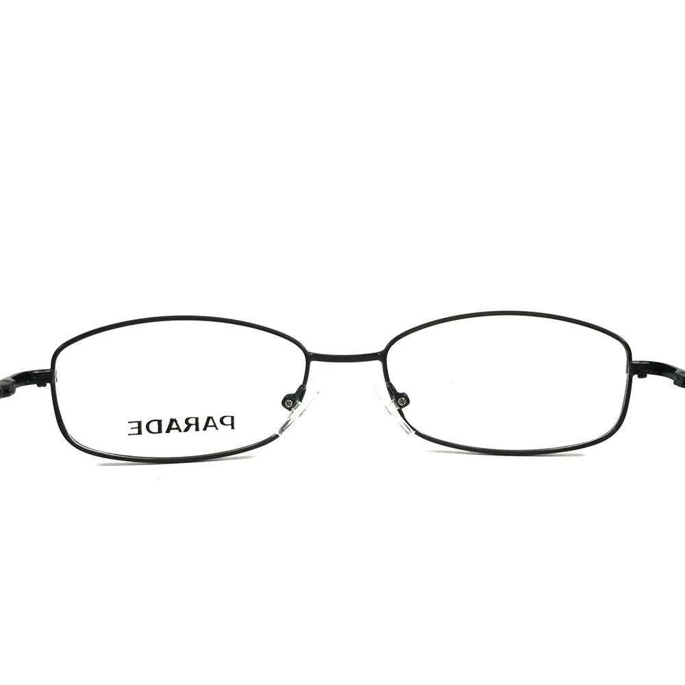 Parade Eyeglasses Frames 1554 BLACK Rectangle Wire Rim 55-16-135